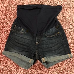 Maternity jean shorts